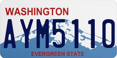WA license plate AYM5110