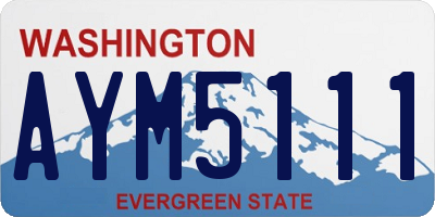 WA license plate AYM5111