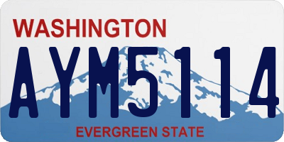 WA license plate AYM5114
