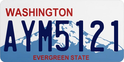 WA license plate AYM5121