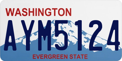 WA license plate AYM5124