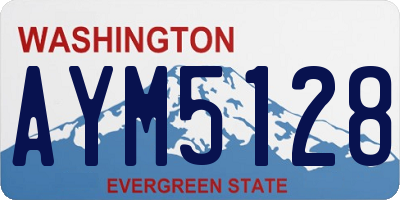 WA license plate AYM5128