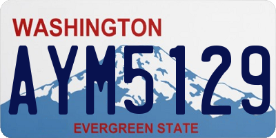 WA license plate AYM5129