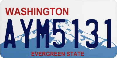 WA license plate AYM5131