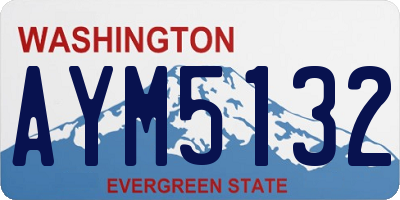 WA license plate AYM5132