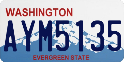 WA license plate AYM5135