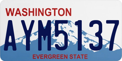 WA license plate AYM5137