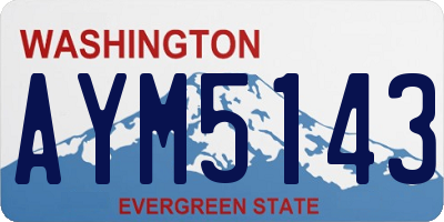 WA license plate AYM5143
