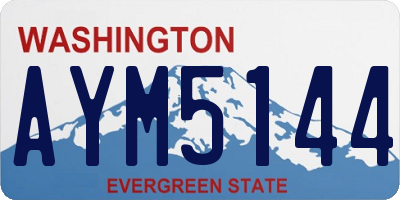 WA license plate AYM5144