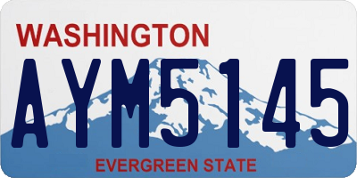 WA license plate AYM5145