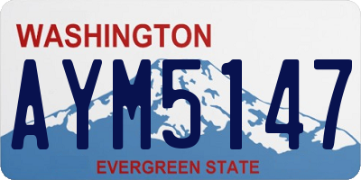 WA license plate AYM5147