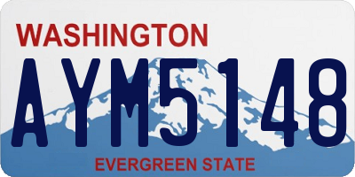 WA license plate AYM5148