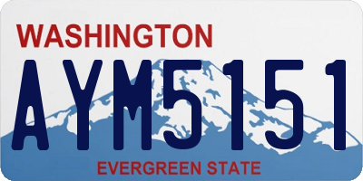 WA license plate AYM5151