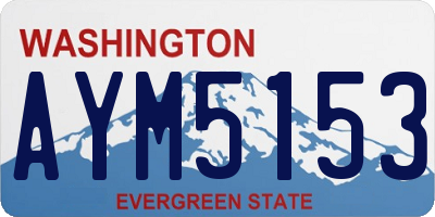 WA license plate AYM5153