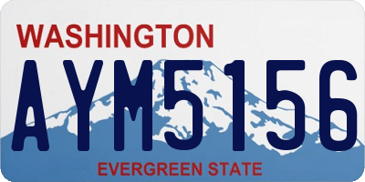 WA license plate AYM5156