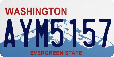 WA license plate AYM5157