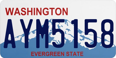WA license plate AYM5158