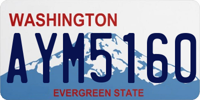 WA license plate AYM5160