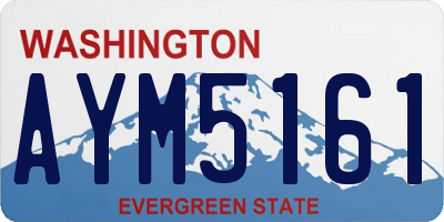 WA license plate AYM5161