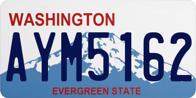 WA license plate AYM5162