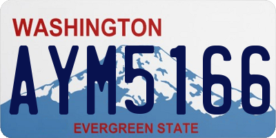 WA license plate AYM5166