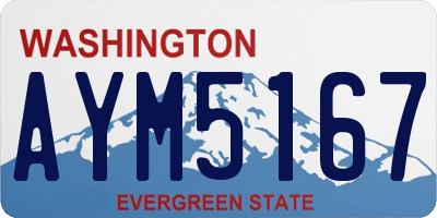WA license plate AYM5167