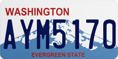 WA license plate AYM5170