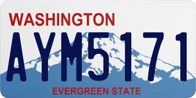 WA license plate AYM5171