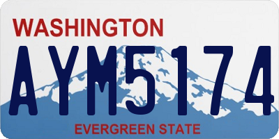 WA license plate AYM5174