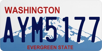 WA license plate AYM5177