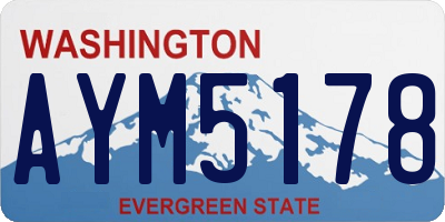 WA license plate AYM5178
