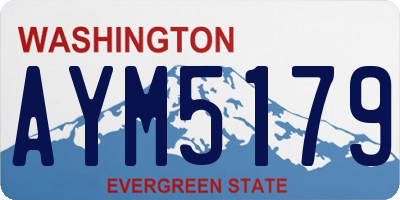 WA license plate AYM5179