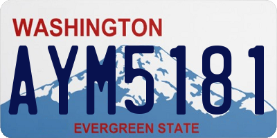WA license plate AYM5181