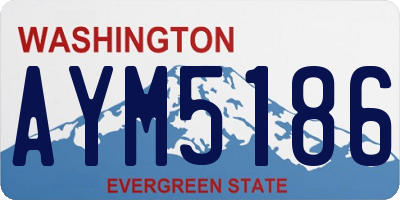 WA license plate AYM5186