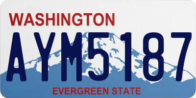 WA license plate AYM5187