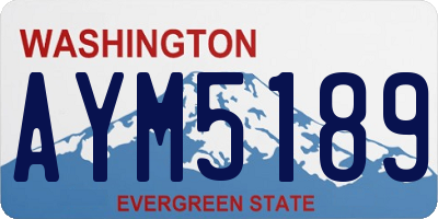 WA license plate AYM5189