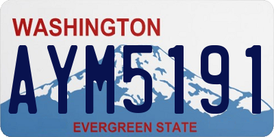 WA license plate AYM5191