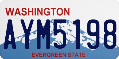 WA license plate AYM5198
