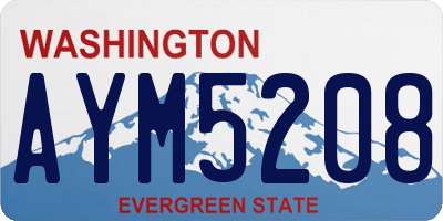 WA license plate AYM5208