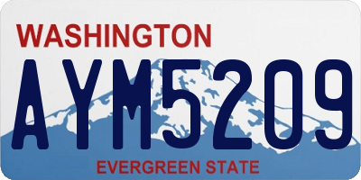 WA license plate AYM5209