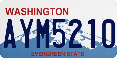 WA license plate AYM5210