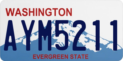 WA license plate AYM5211