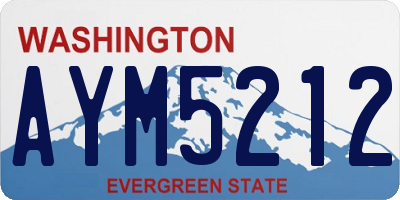 WA license plate AYM5212
