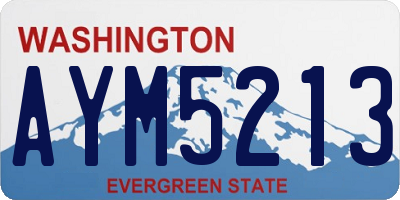 WA license plate AYM5213