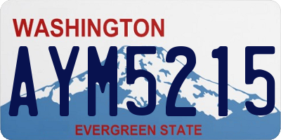 WA license plate AYM5215