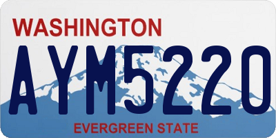WA license plate AYM5220