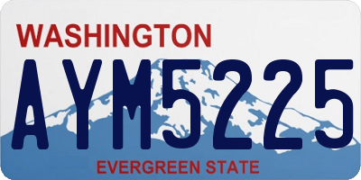 WA license plate AYM5225