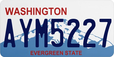 WA license plate AYM5227