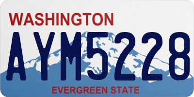WA license plate AYM5228