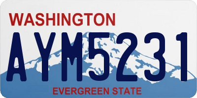 WA license plate AYM5231